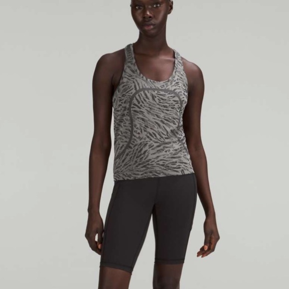 Lululemon Swiftly Tech Racerback Tank Top 2.0 *Race Length Black / Grey Size 6 - Picture 4 of 13